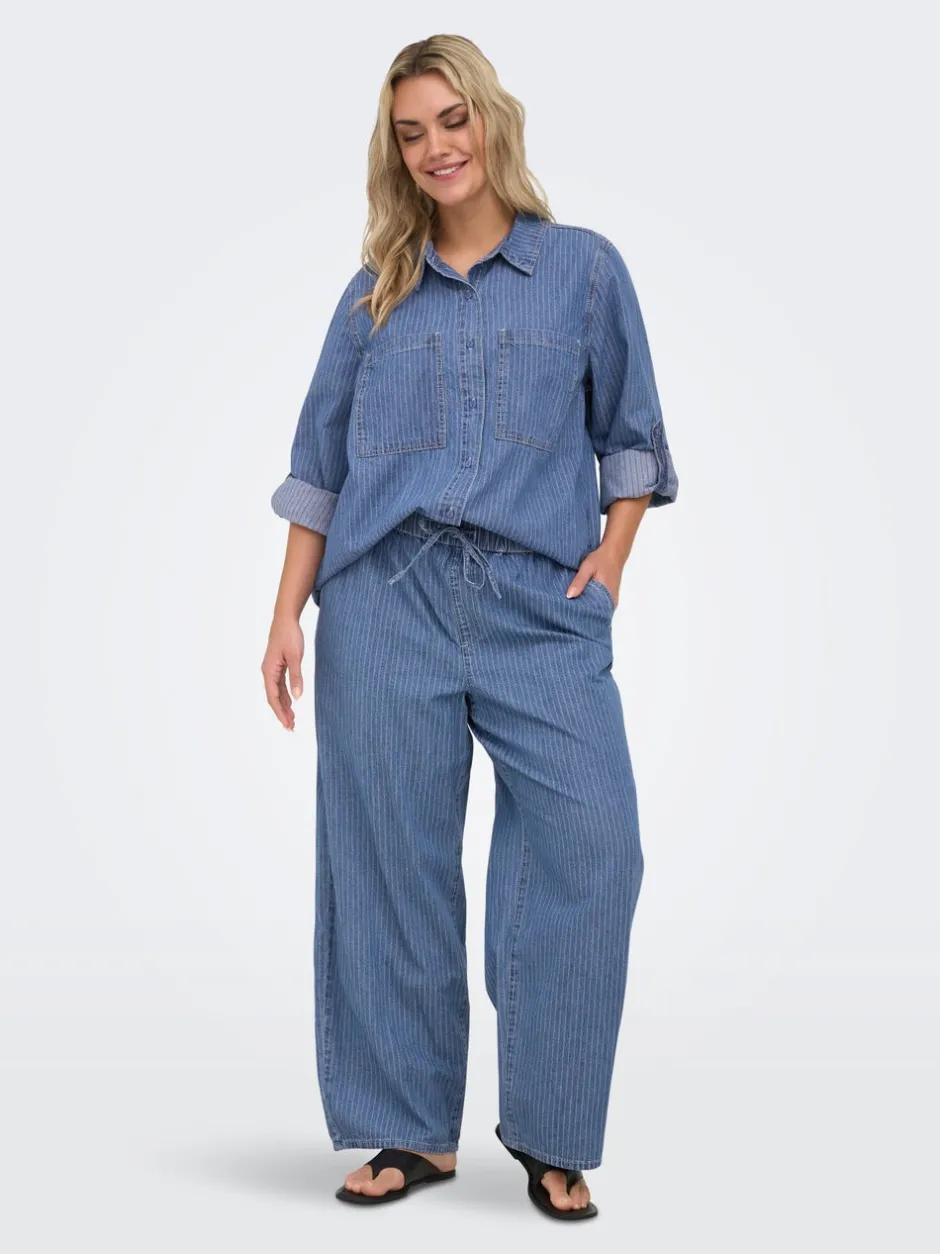 Discount CARYASMIN Wide leg fit Bukser i wide fit Dame Bukser