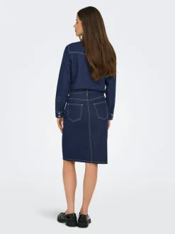 Hot JDYBELLA Denim Denim-nederdel Midinederdel Dame Nederdele|Denimnederdele