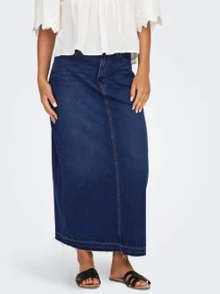 New JDYBELLA Denim Denim-nederdel Lang nederdel Dame Nederdele|Denimnederdele