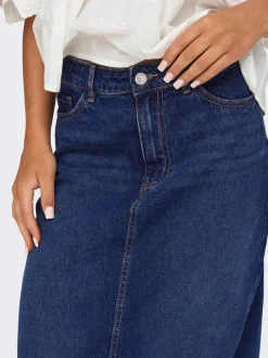 New JDYBELLA Denim Denim-nederdel Lang nederdel Dame Nederdele|Denimnederdele