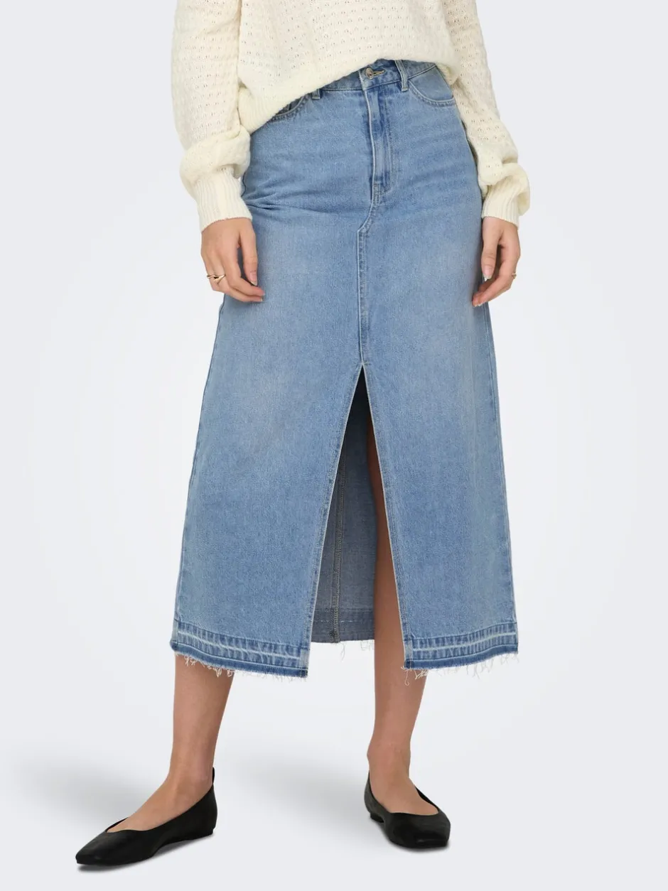 Online JDYBELLA Denim Denim-nederdel Midinederdel Dame Nederdele|Denimnederdele