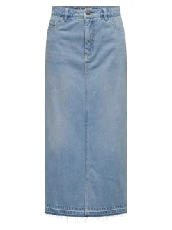 New JDYBELLA Denim Denim-nederdel Lang nederdel Dame Nederdele|Denimnederdele