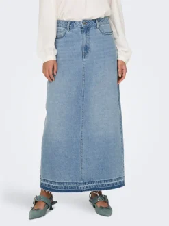 New JDYBELLA Denim Denim-nederdel Lang nederdel Dame Nederdele|Denimnederdele