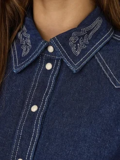 Hot JDYBELLA Denim-skjorte Dame Double Denim|Skjorter