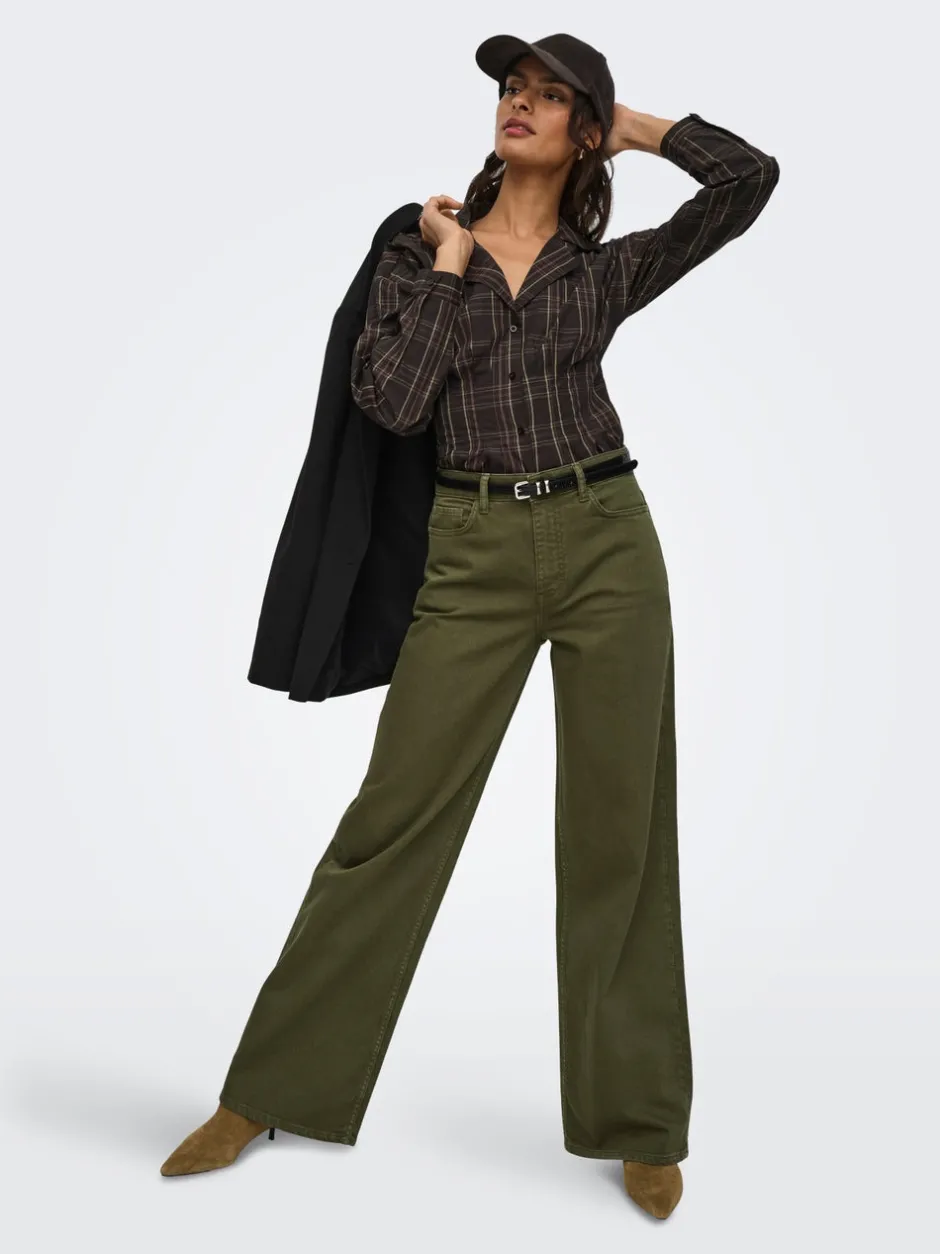 Discount JDYCARINA Høj talje Wide leg fit Jeans Dame Jeans|Jeans