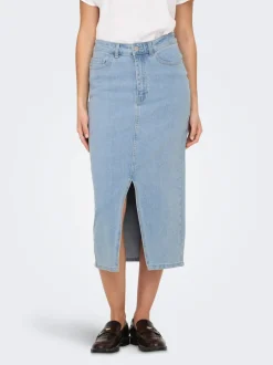 Outlet JDYDAKOTA Denim Denim-nederdel Midinederdel Dame Nederdele|Denimnederdele