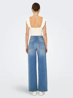 Discount JDYFELINA-FINA Høj talje Wide leg fit Jeans Dame Jeans|Jeans