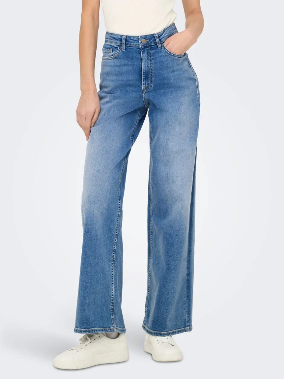 Discount JDYFELINA-FINA Høj talje Wide leg fit Jeans Dame Jeans|Jeans