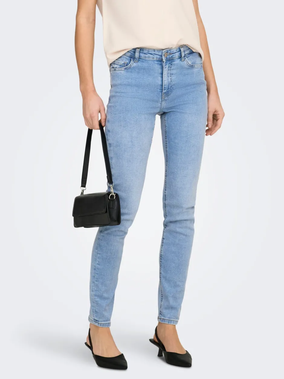 Clearance JDYFINA Mellemhøj talje Skinny fit Jeans Dame Jeans|Jeans