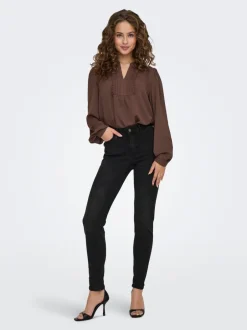 Clearance JDYFINA Mellemhøj talje Skinny fit Ankellængde Jeans Dame Jeans|Jeans