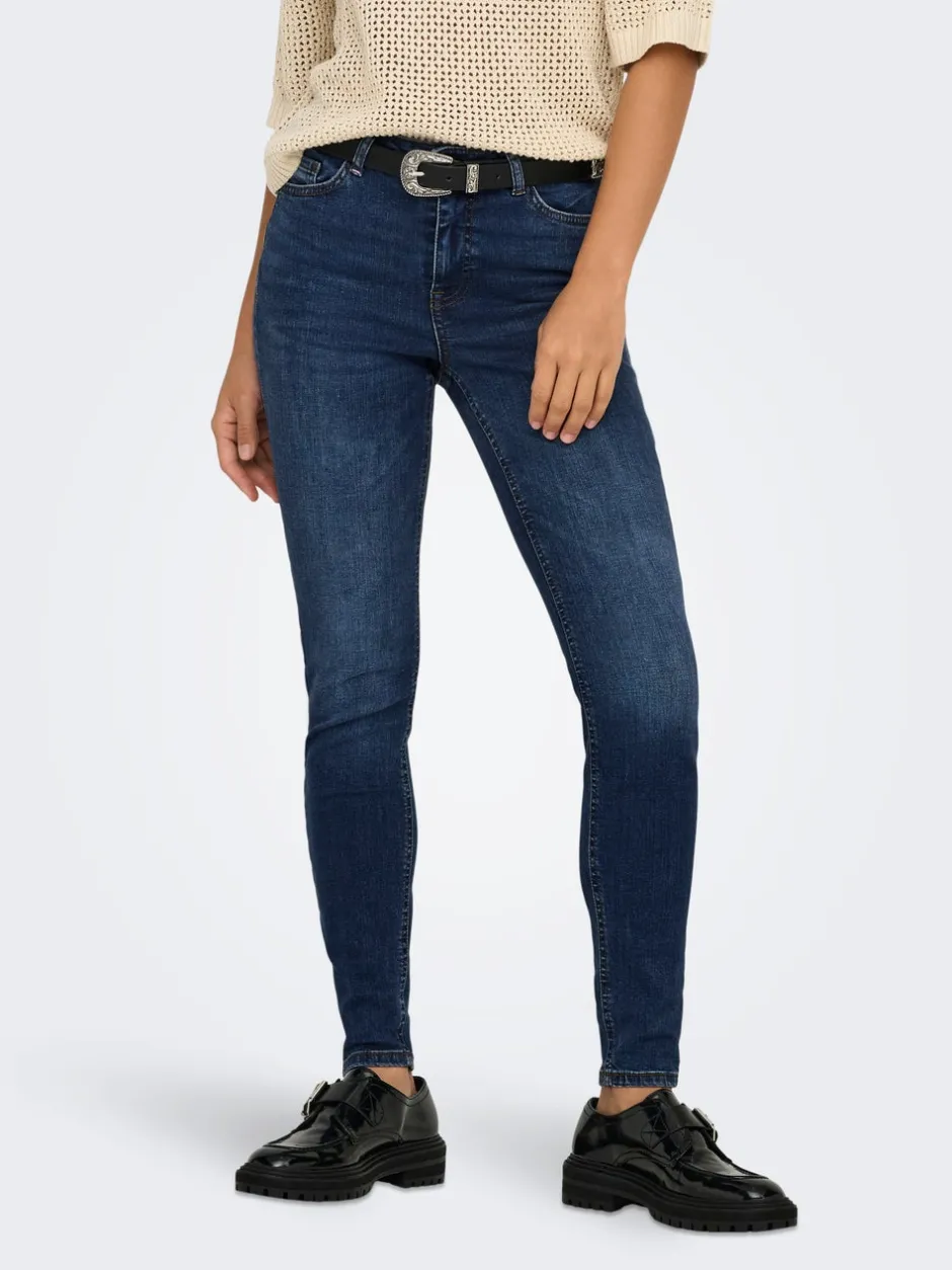 Clearance JDYFINA Mellemhøj talje Skinny fit Ankellængde Jeans Dame Jeans|Jeans