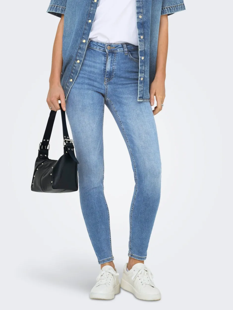 Clearance JDYFINA Mellemhøj talje Skinny fit Ankellængde Jeans Dame Jeans|Jeans
