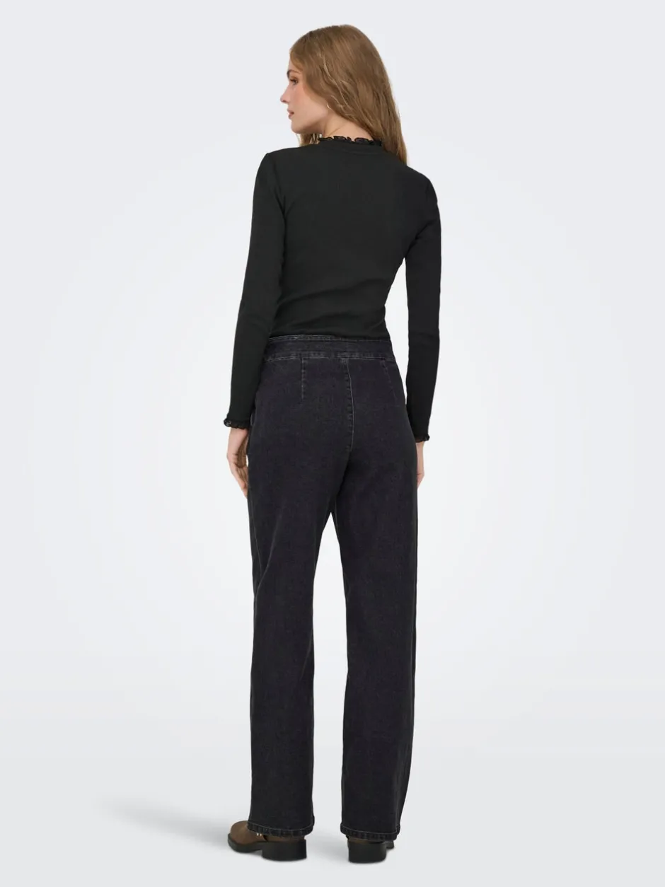 Outlet JDYGEGGO Høj talje Wide leg fit Jeans Dame Jeans|Jeans