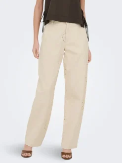 Sale JDYHAVANNA Barrel fit Bukser Dame Double Denim|Bukser