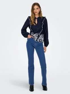 Hot JDYKAREN Mellemhøj talje Flared fit Jeans Dame Jeans|Jeans