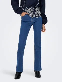 Hot JDYKAREN Mellemhøj talje Flared fit Jeans Dame Jeans|Jeans