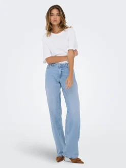 Discount JDYKATIE Lav talje Straight fit Jeans Dame Jeans|Jeans