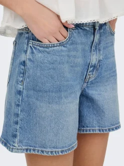 Best JDYLARISA Høj talje Baggy fit Shorts Dame Shorts|Double Denim