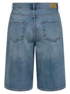 New JDYLINA Mellemhøj talje Loose fit Bermuda-shorts Dame Shorts|Double Denim