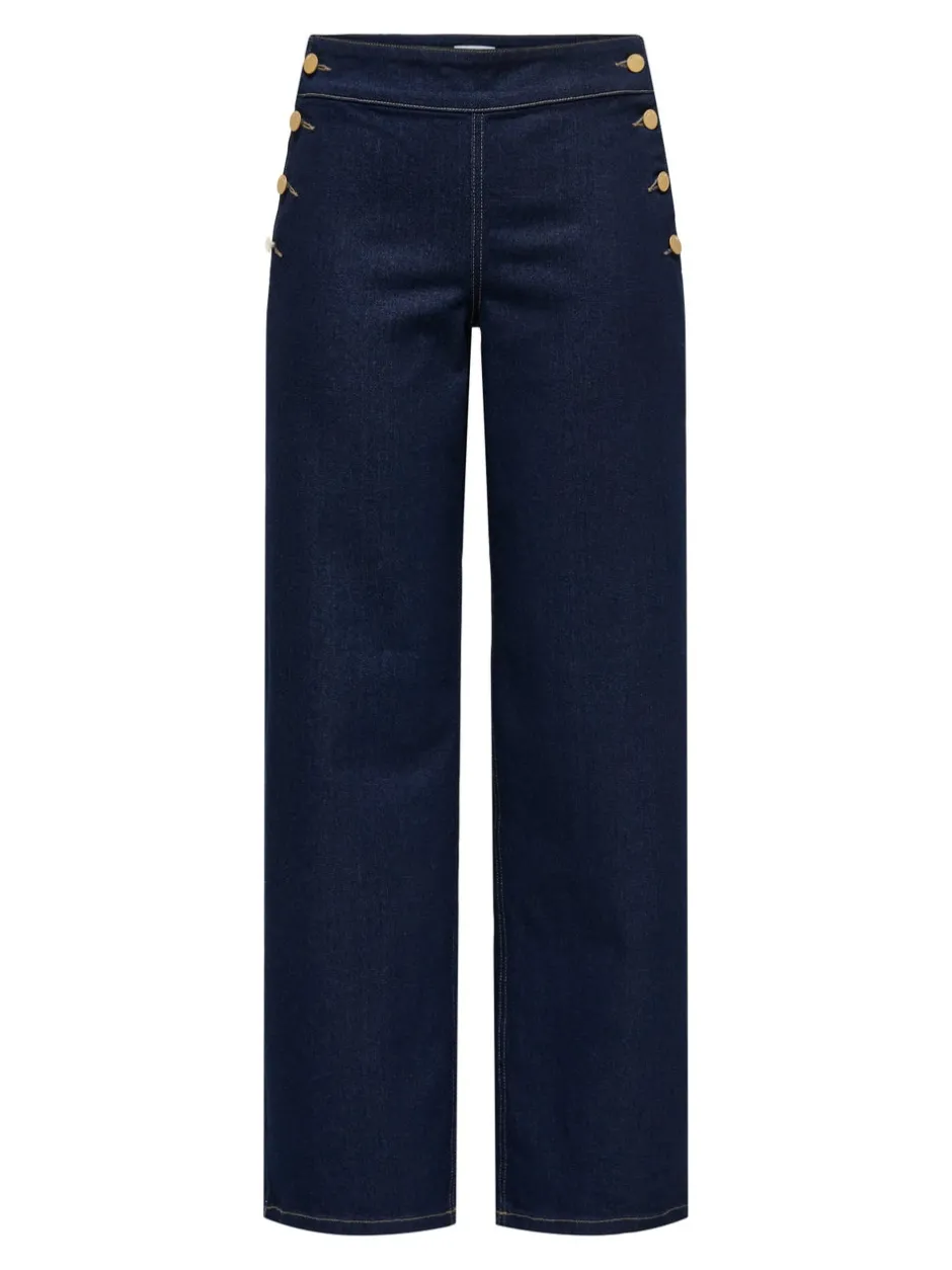 Sale JDYLIZZIE Mellemhøj talje Wide leg fit Jeans Dame Jeans|Jeans