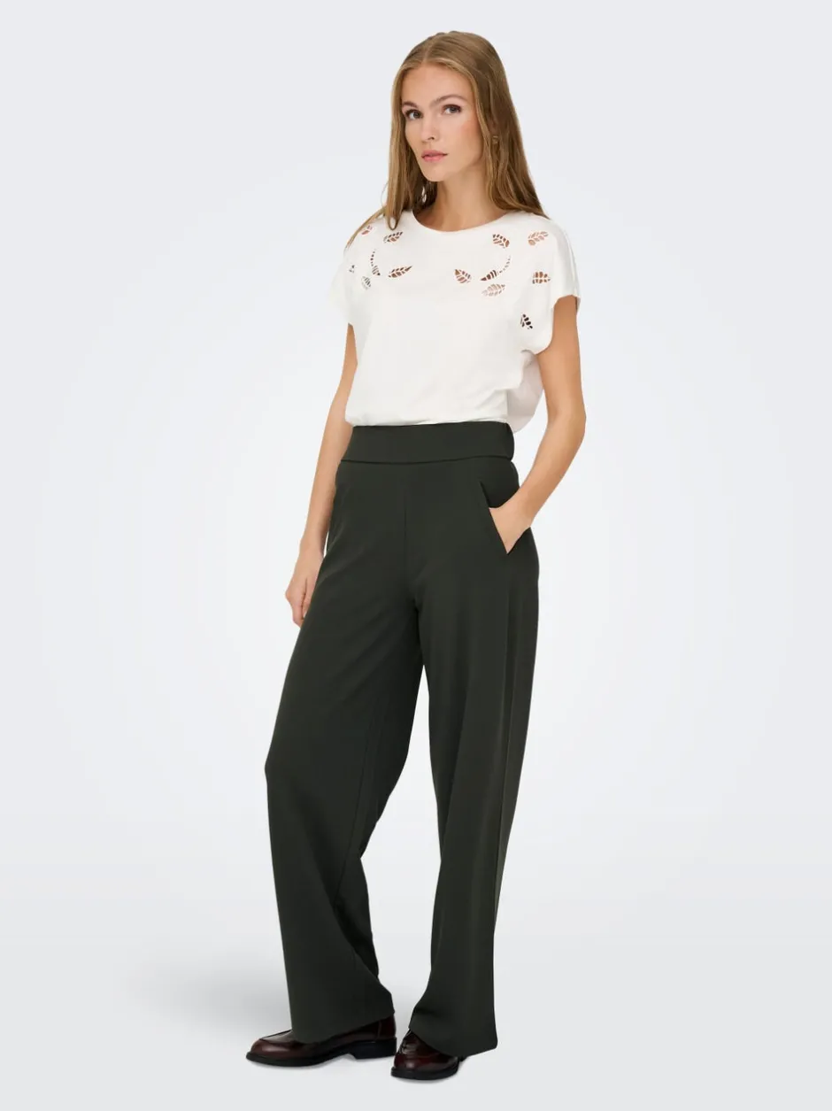 Clearance JDYLOUISVILLE Wide leg fit Bukser i wide fit Dame Bukser