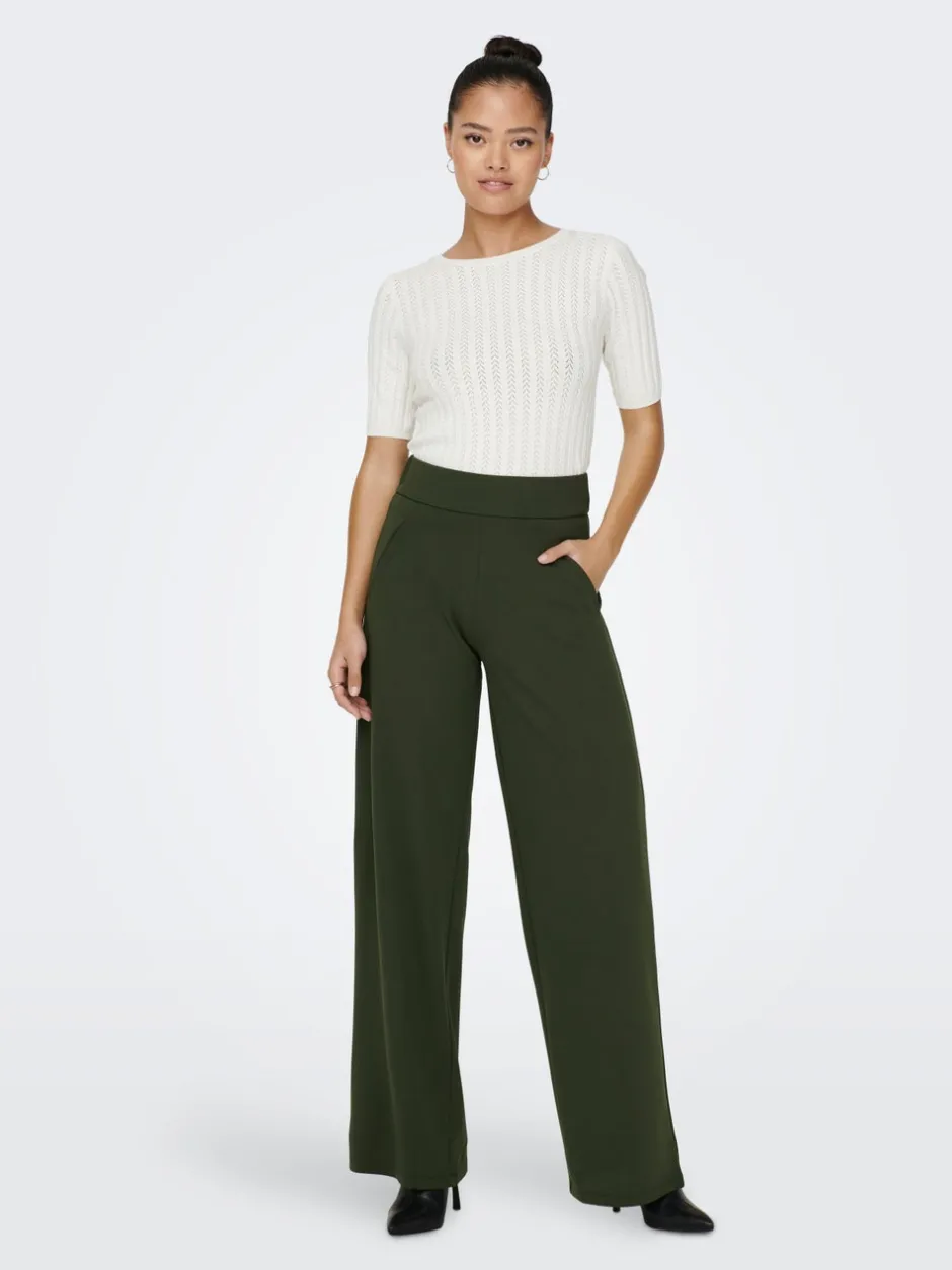 Clearance JDYLOUISVILLE Wide leg fit Bukser i wide fit Dame Bukser