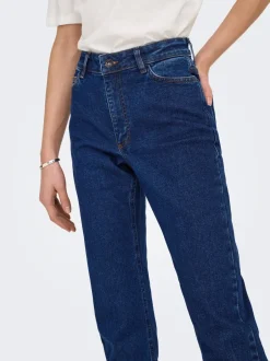 Hot JDYLULLU Høj talje Straight fit Ankellængde Jeans Dame Jeans|Jeans
