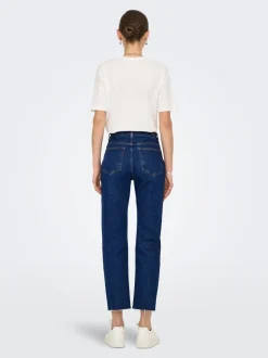Hot JDYLULLU Høj talje Straight fit Ankellængde Jeans Dame Jeans|Jeans