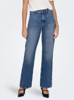 Clearance JDYMAYA Høj talje Wide leg fit Jeans Dame Jeans|Jeans