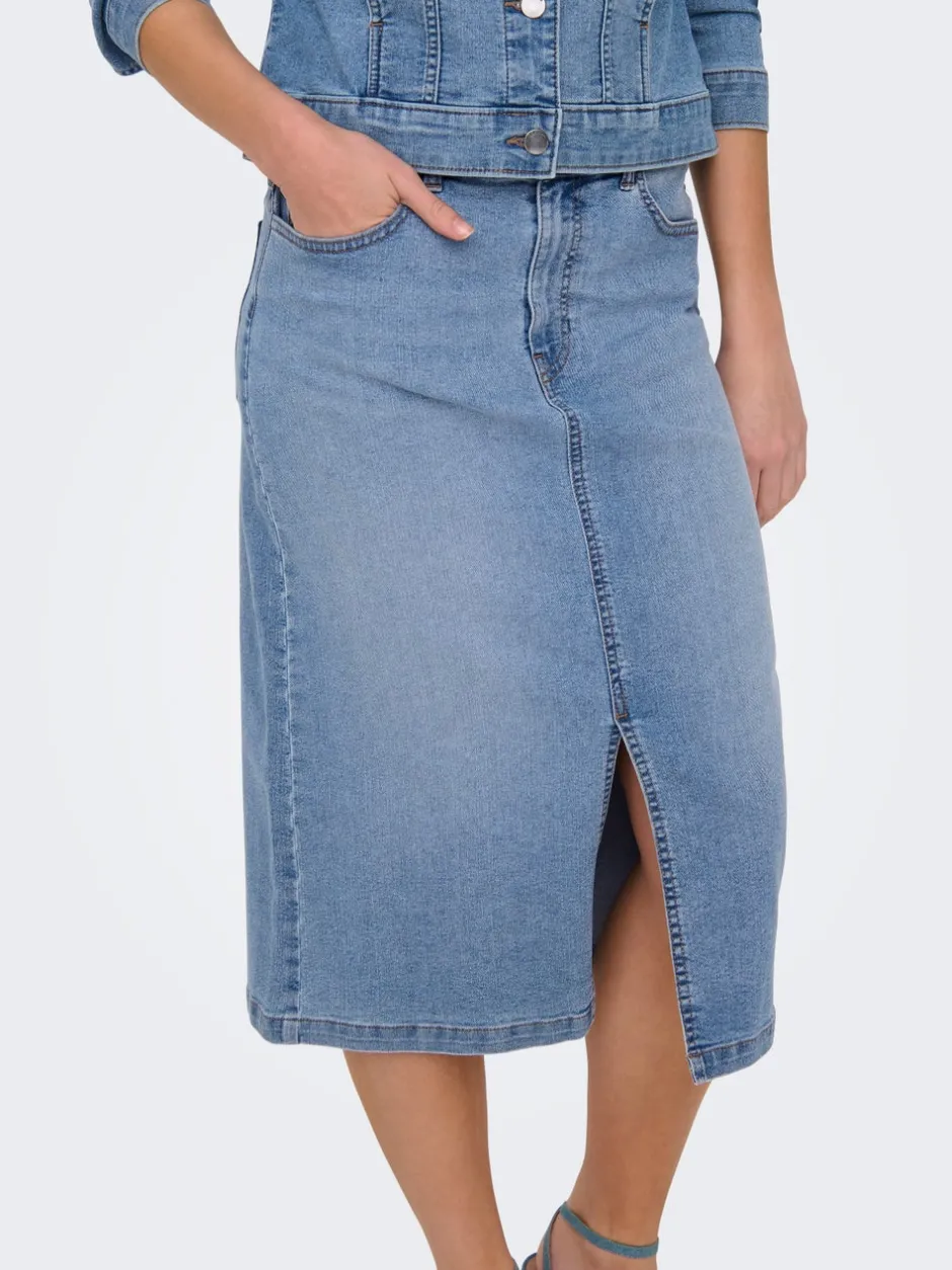 Online JDYMOON Denim Denim-nederdel Midinederdel Dame Nederdele|Denimnederdele