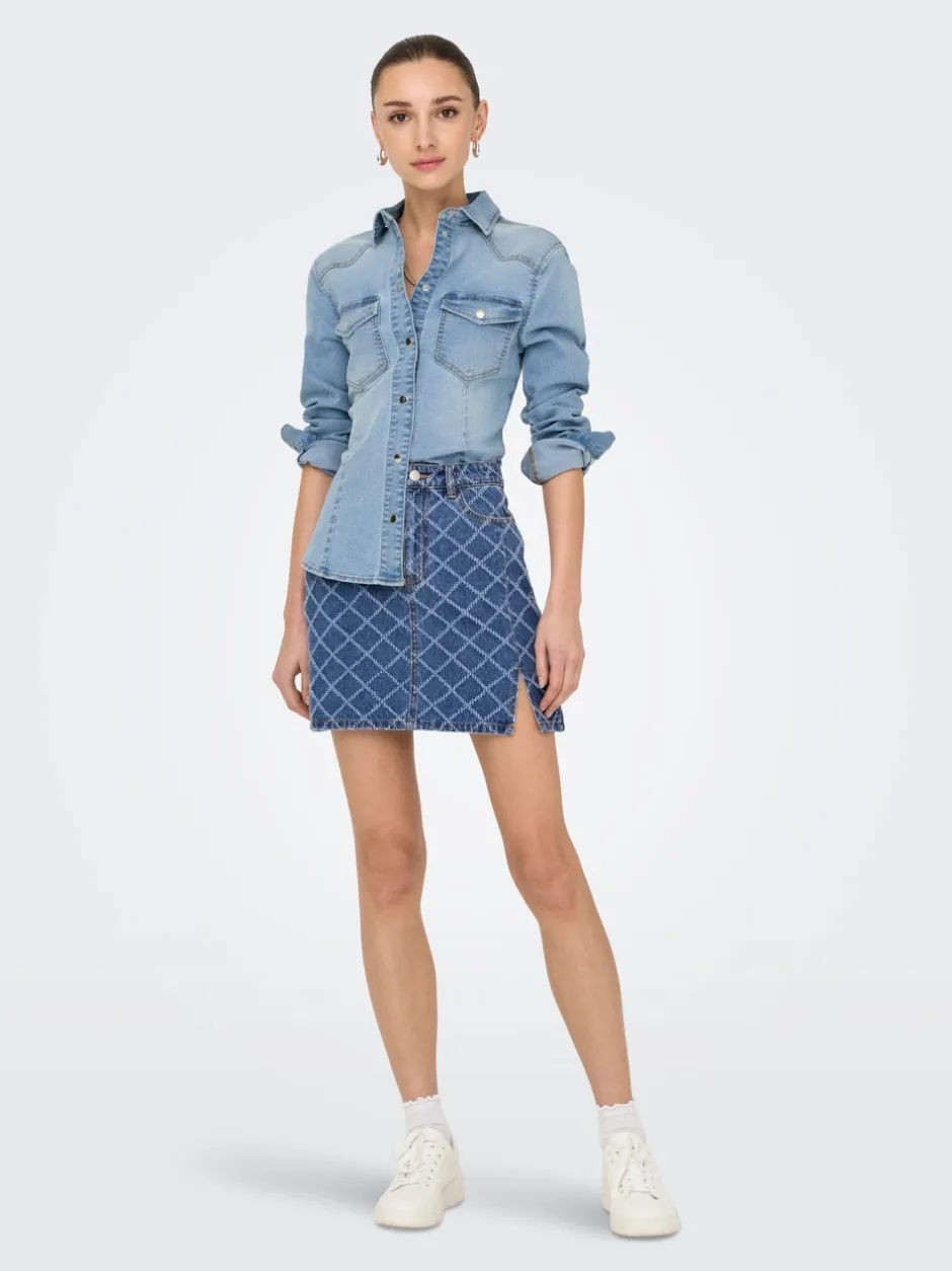 Sale JDYMOON Denim-skjorte Dame Skjorter
