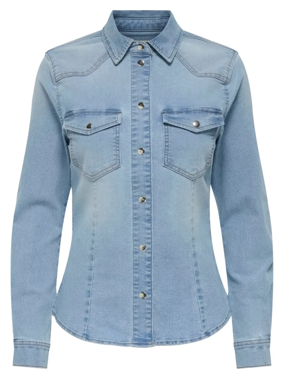 Sale JDYMOON Denim-skjorte Dame Skjorter