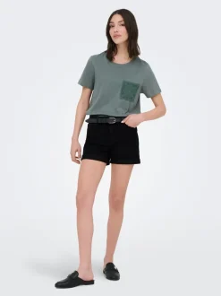 Online JDYMOON Mellemhøj talje Regular fit Denim-shorts Dame Shorts|Double Denim