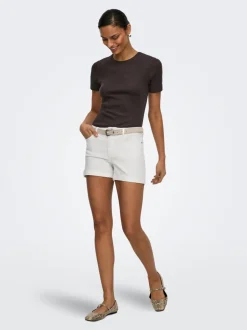 New JDYMOON Mellemhøj talje Regular fit Denim-shorts Dame Shorts|Double Denim