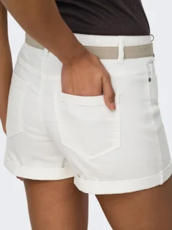 New JDYMOON Mellemhøj talje Regular fit Denim-shorts Dame Shorts|Double Denim