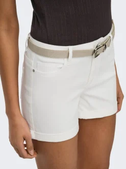 New JDYMOON Mellemhøj talje Regular fit Denim-shorts Dame Shorts|Double Denim