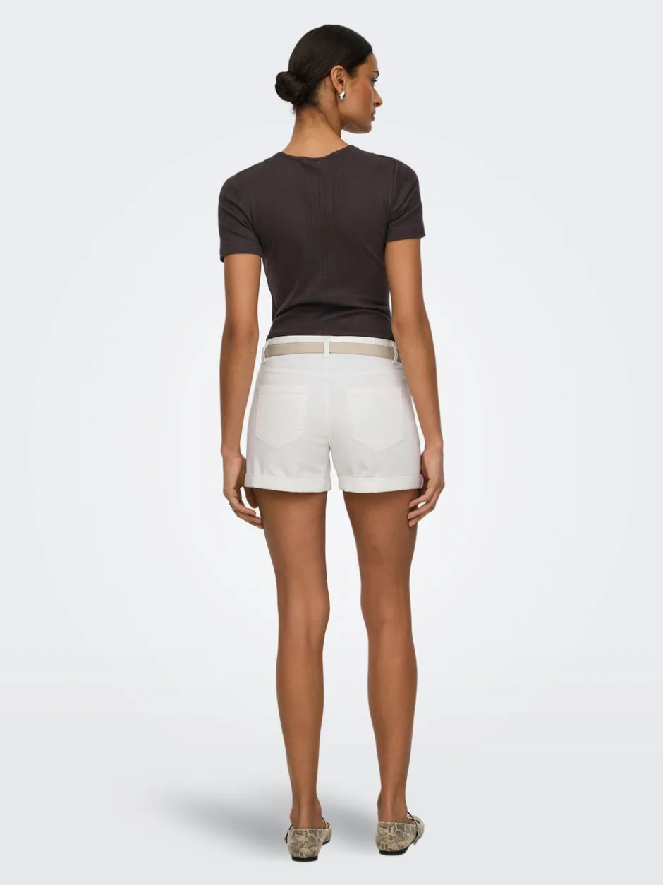New JDYMOON Mellemhøj talje Regular fit Denim-shorts Dame Shorts|Double Denim
