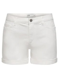 New JDYMOON Mellemhøj talje Regular fit Denim-shorts Dame Shorts|Double Denim