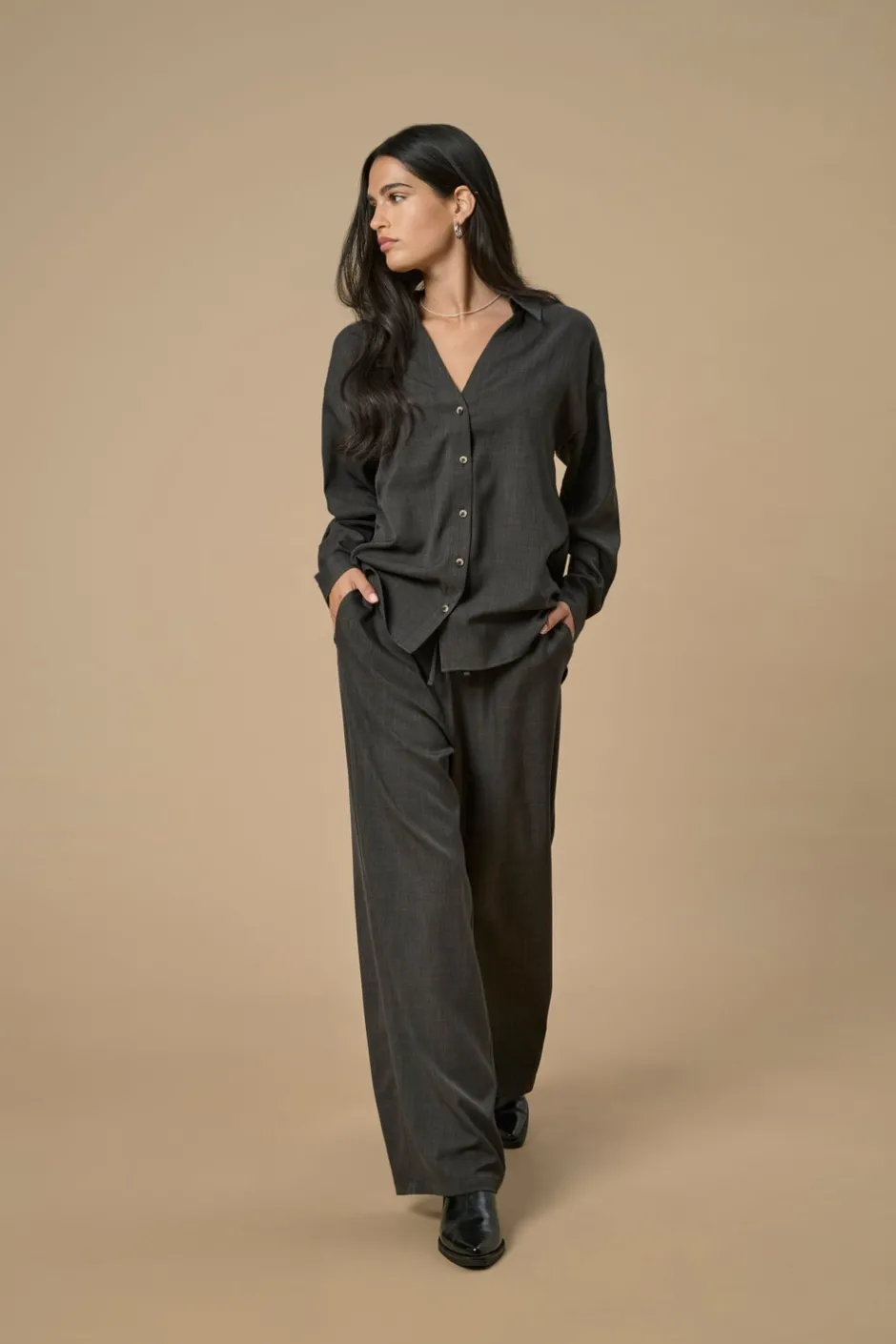 Discount JDYNINA Wide leg fit Bukser i wide fit Dame Bukser