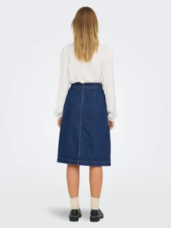 Best JDYOLIVIA Denim Denim-nederdel Lang nederdel Dame Nederdele|Denimnederdele