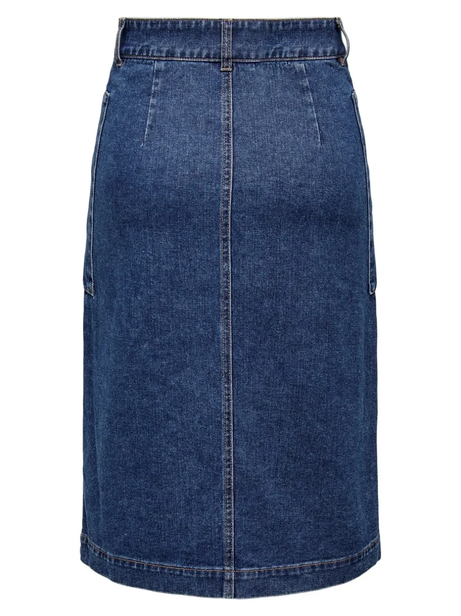 Best JDYOLIVIA Denim Denim-nederdel Lang nederdel Dame Nederdele|Denimnederdele