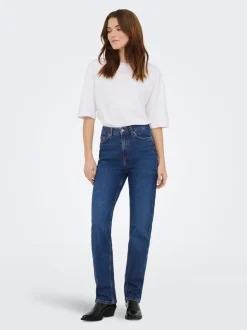 Hot JDYPETRA Høj talje Straight fit Disse jeans bør føles stramme i begyndelsen, da de vil strække sig og forme sig efter din krop over tid. For det bedste fit, vælg en størrelse mindre Jeans Dame Jeans|Jeans