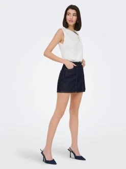 Online JDYSANSA Denim-nederdel Kort nederdel Dame Nederdele|Denimnederdele