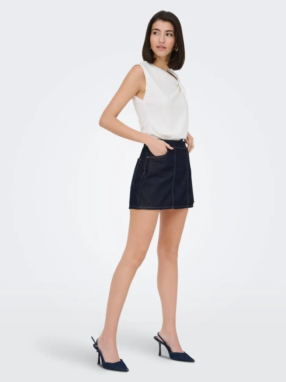 Online JDYSANSA Denim-nederdel Kort nederdel Dame Nederdele|Denimnederdele