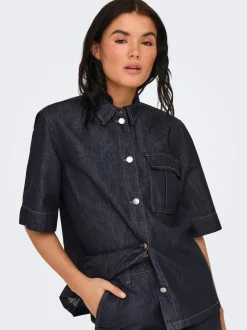 Hot JDYSANSA Denim-skjorte Dame Skjorter
