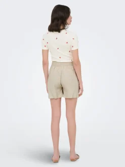Sale JDYSAY Høj talje Regular fit Hør Shorts Dame Shorts