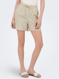 Sale JDYSAY Høj talje Regular fit Hør Shorts Dame Shorts