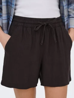 JDYSAY Høj talje Regular fit Hør Shorts Dame Shorts