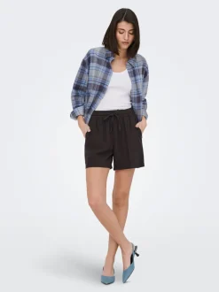 JDYSAY Høj talje Regular fit Hør Shorts Dame Shorts