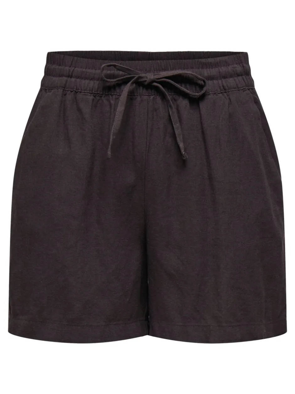 JDYSAY Høj talje Regular fit Hør Shorts Dame Shorts